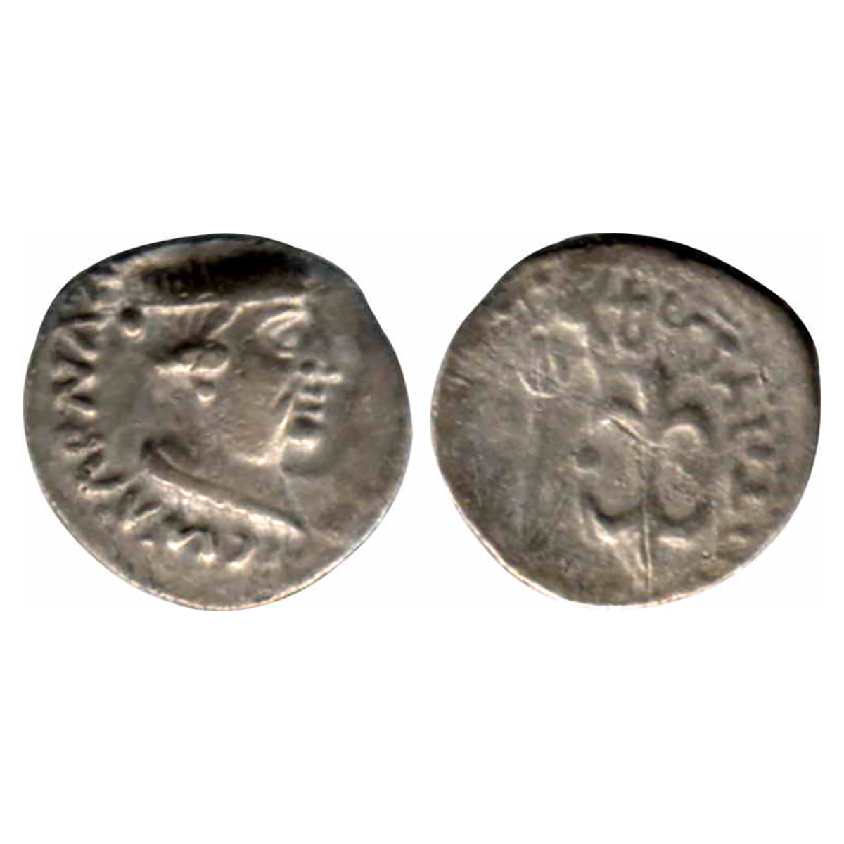 Western Kshatrapas, Nahapana (c. AD 25-75), Silver, 2.11 g, Karshapana, Portrait type with