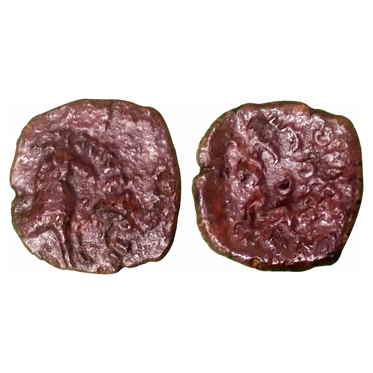 Western Kshatrapas, Chastana (c. AD 78-100), Copper, 1.23 g, Horse type, a horse standing 