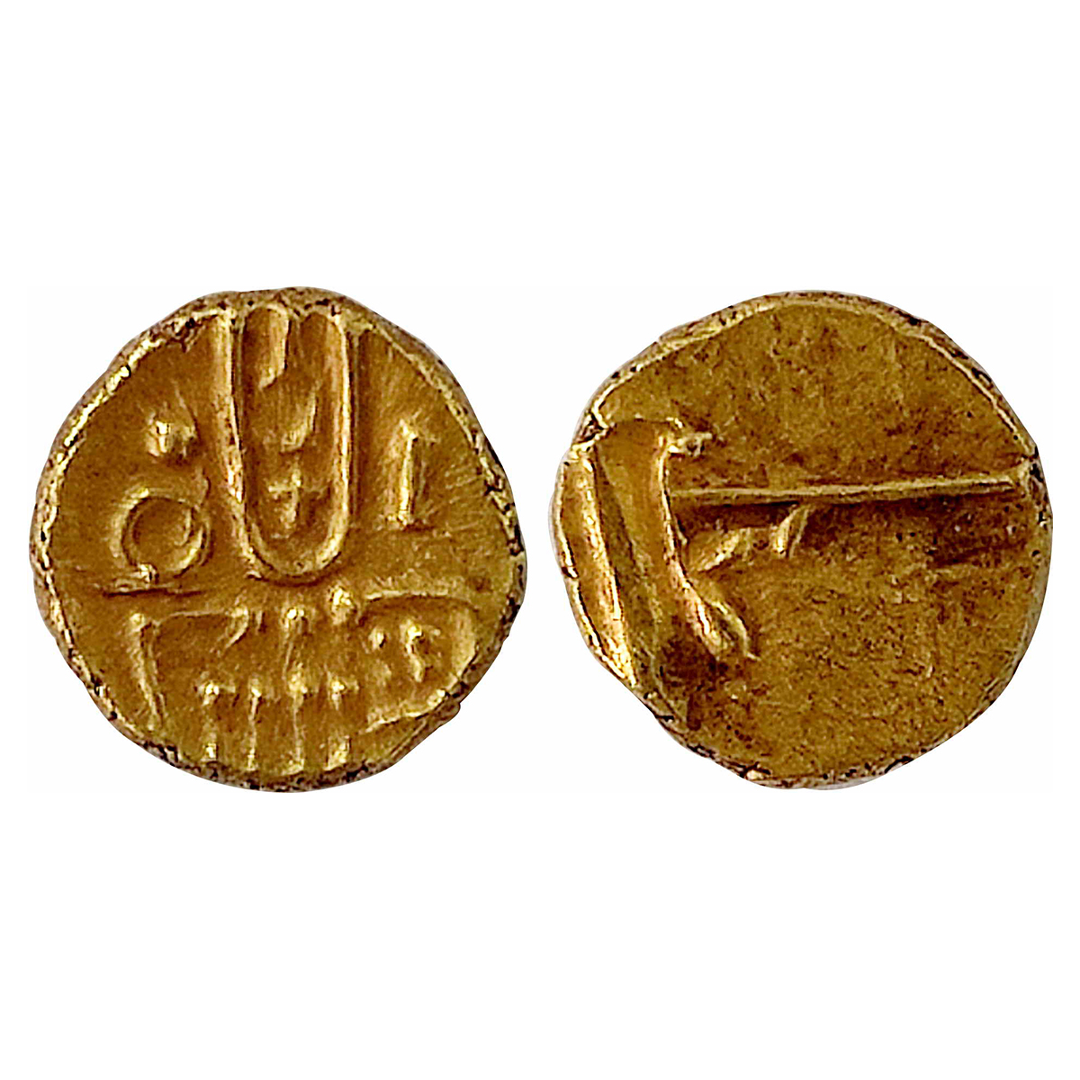 Hoyasala Feudatories of Malabar Coast (c. AD 1500-1600), Gold, 0.39 g, Veera Raya Fanam, a