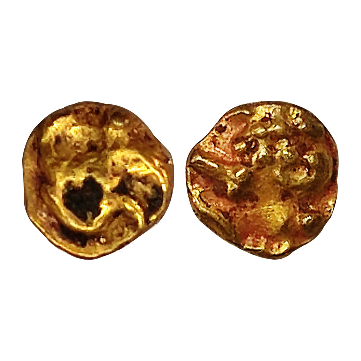 Gangas of Talakad (10th century AD), Gold, 0.9 g, ¼ Fanam, an ornate Elephant to right on 