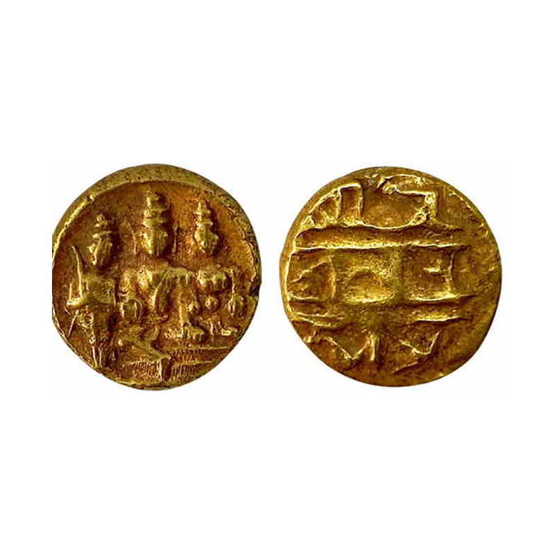 Vijayanagar Empire, Aravidu dynasty, Thirumalaraya (AD 1565-1578), Gold, 1.69 g, ½ pagoda,