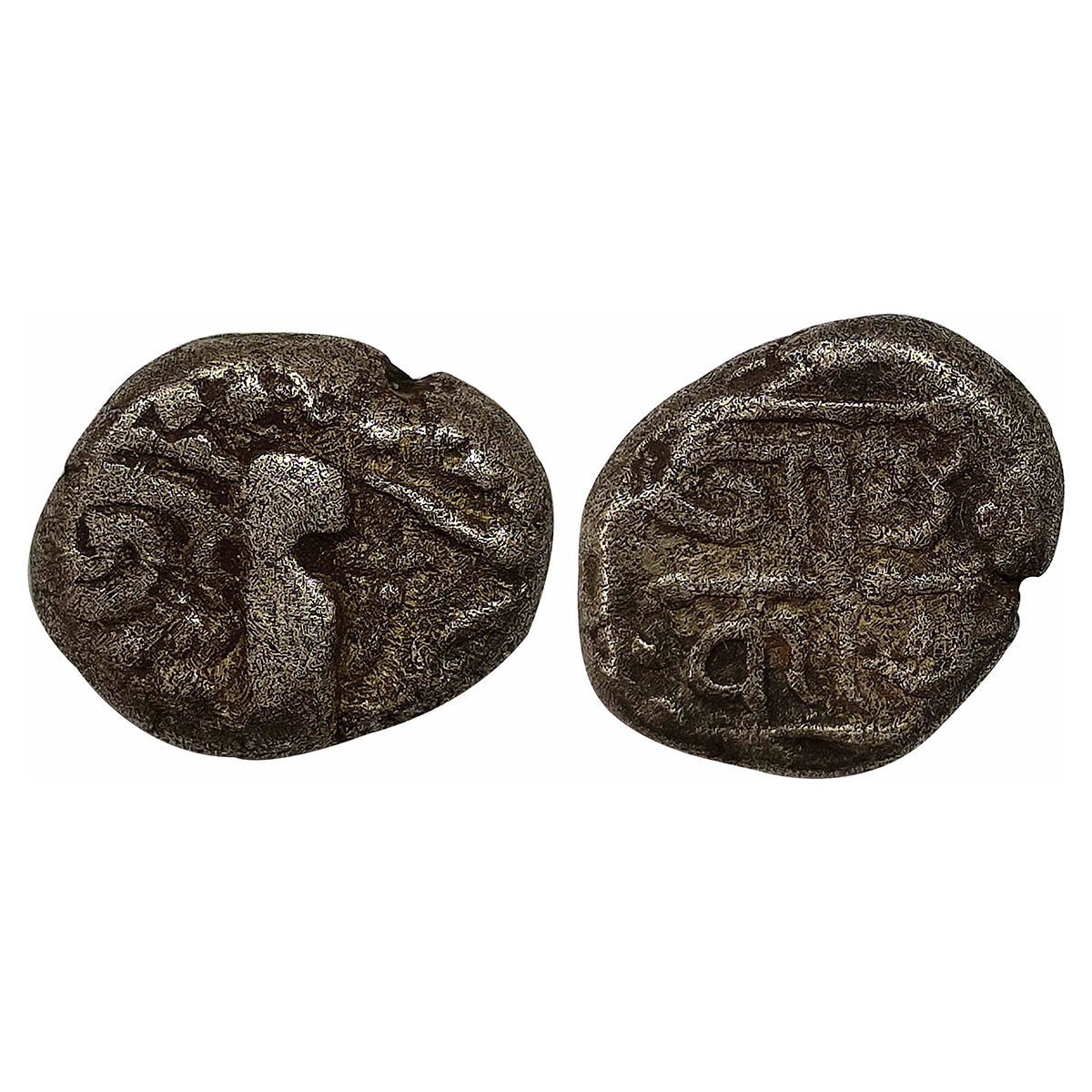 Paramaras of Malwa, Gadhaiya - derivative coinage, (c. AD 1200 - 1300), Billon, 3.79 g, Ga