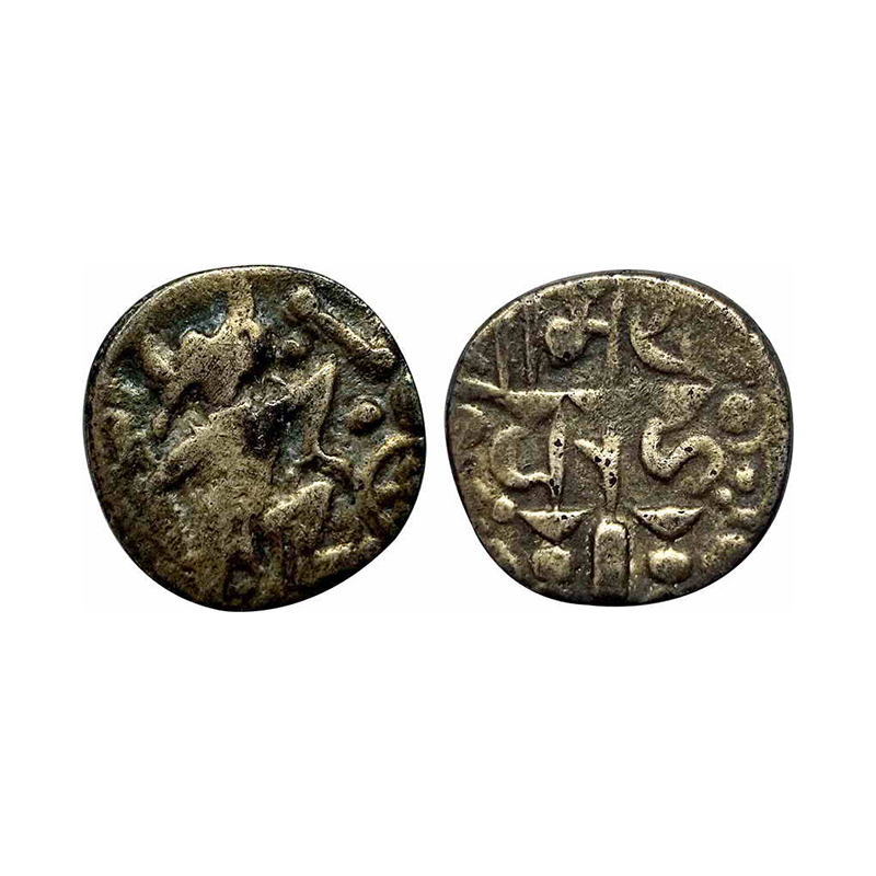 Gurjar-Prathiaras, Bhoja Deva I (c. AD 836-885), Silver, 3.49 g, Varaha Dramma, Adivarah t
