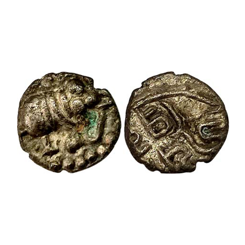 Chalukyas of Gujarat, Siddhraj Jayasimha (c. AD 900-1,000), Silver, 0.39 g, Hasti Dramma, 