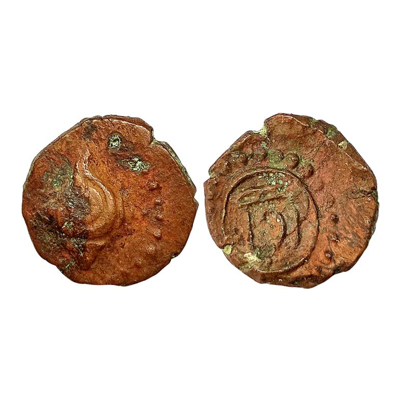Chudasama dynasty of Saurashtra (12th -13th century), Copper, 2.66g, Early Medieval (pre-I