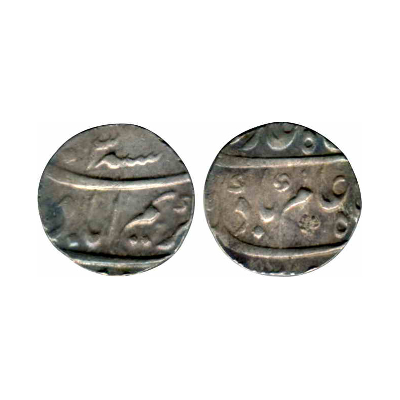 Shah Alam Bahadur, Silver, 11.62 g, Rupee, Karimabad mint, complete mint name at center on
