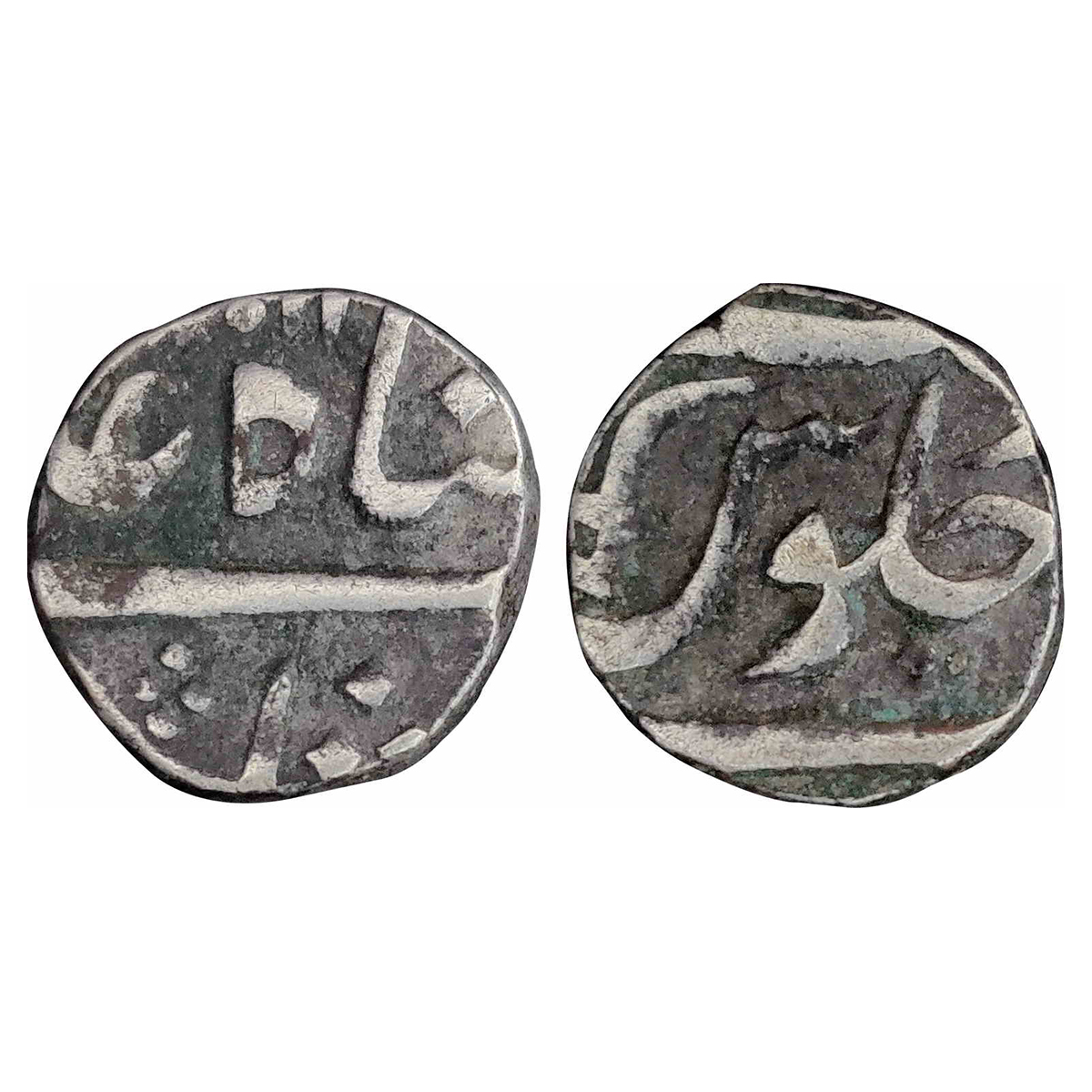 Baroda State, Fateh Singh (AD 1778-1789), Silver, ½ Rupee, with the name of Shah Alam II, 