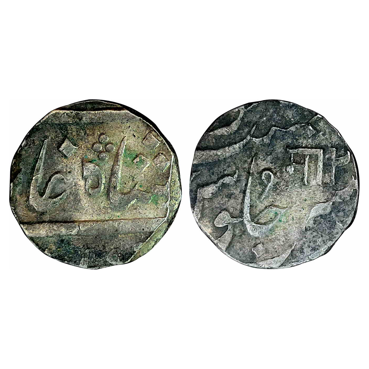 Baroda State, Manaji Rao (AD 1789-1793), Silver, Rupee, with the name of Shah Alam II, Nag