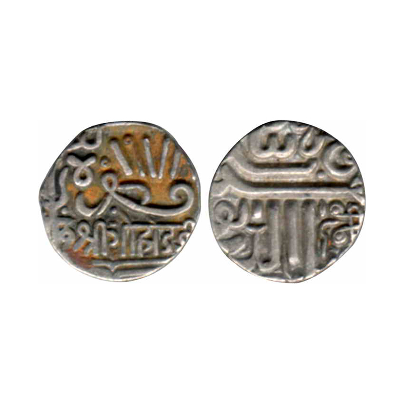 Kutch State, Gohodji I (AD 1715-1719), Silver, Kori, with the name of Muzaffar Shah III, f