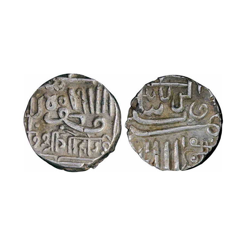 Kutch State, Gohodji II (AD 1761-1778), Silver, Kori, with the name of Muzaffar Shah III, 