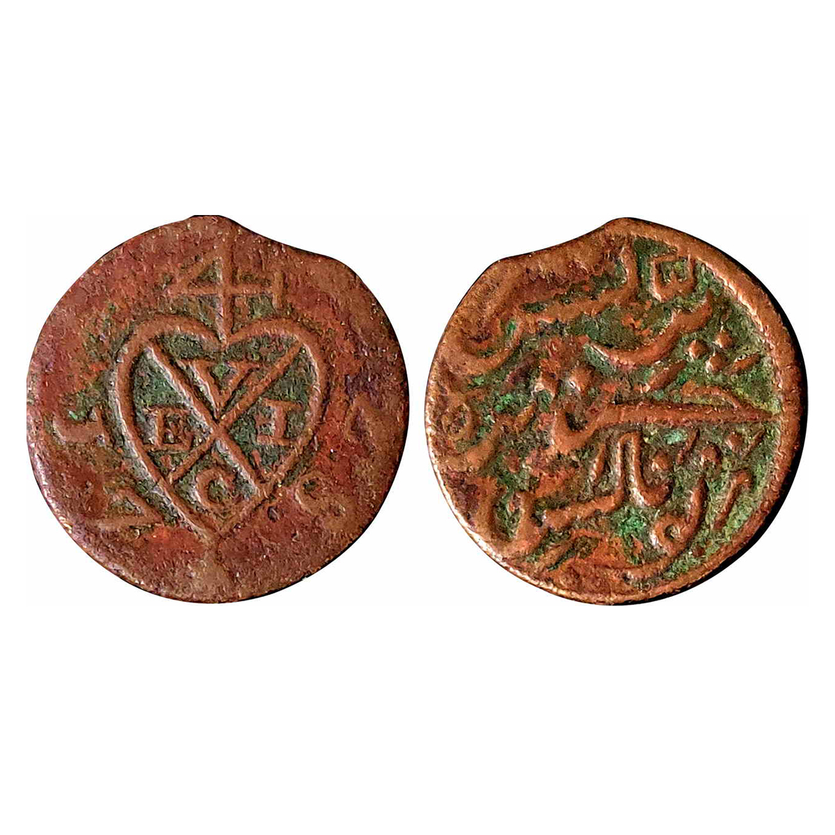 East India Compnay - Bombay Presidency, Copper, 4.51 g, ½ Pice with Bale Mark and year 178