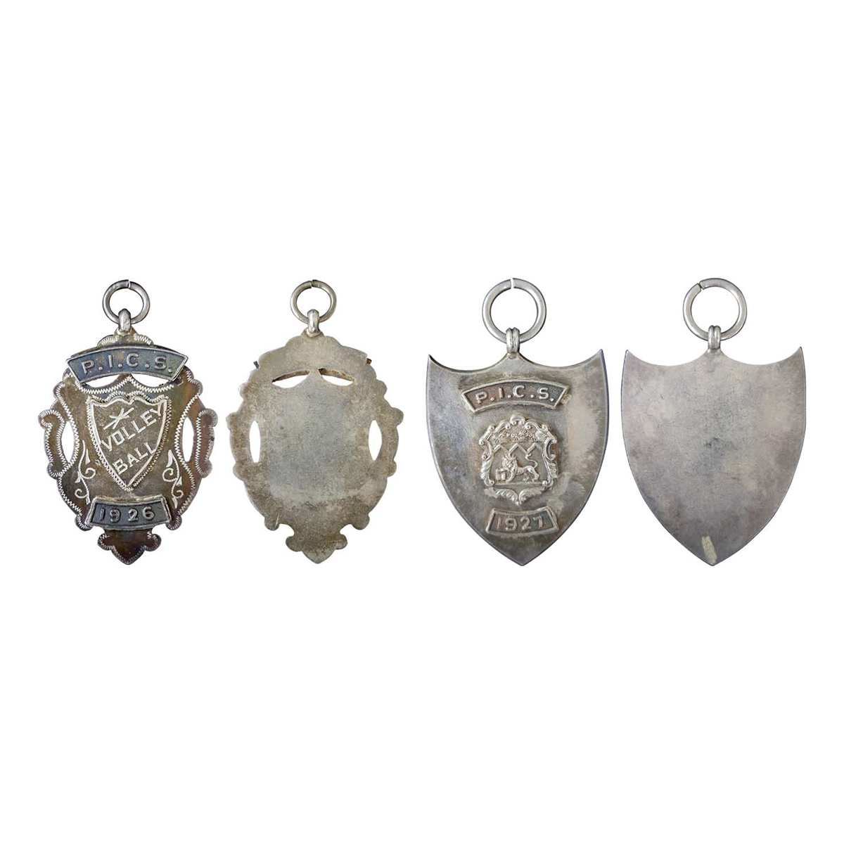 PICS Medals (2), Silver, 21.62 g, Arms of the Club in the center having a lion and P.I.C.S
