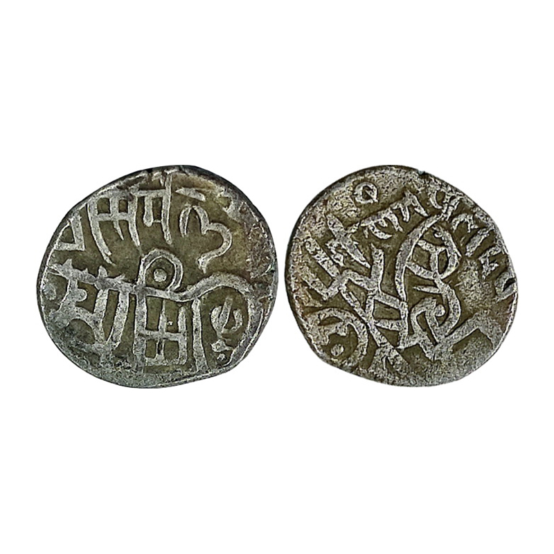 Tomaras of Delhi, Anag Pala (1130-1145 AD), Billon, 3.36 g, Jital. A recumbent bull facing
