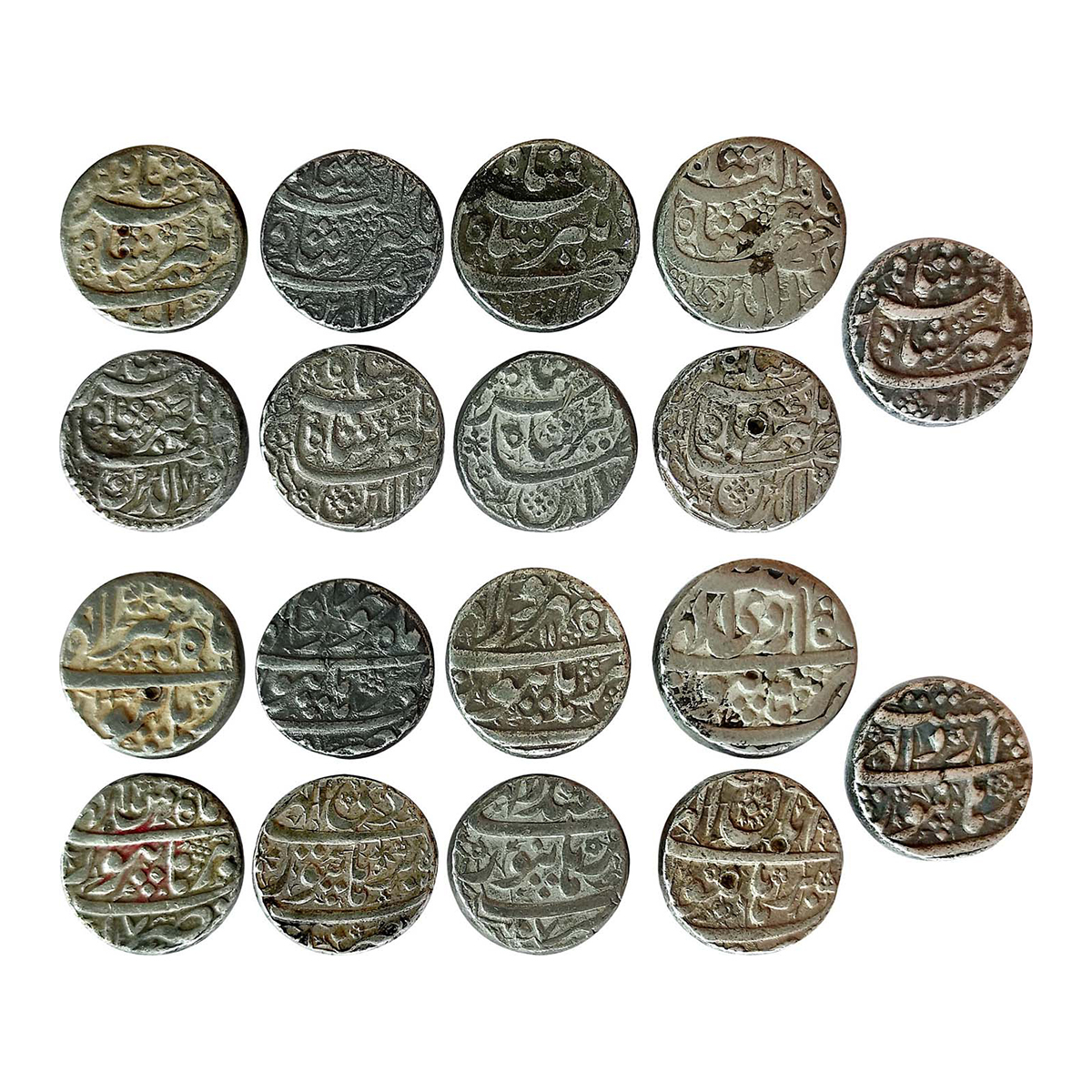 Jahangir, (AD 1605-1627), Silver, Set of 9 different Months of Burhanpur Mint. Nur-ud-din 