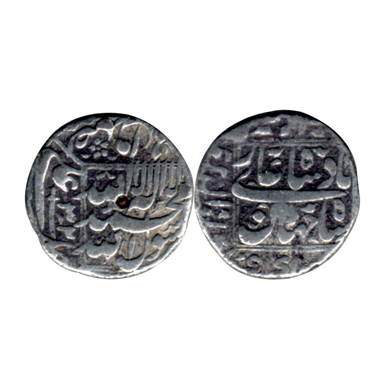 Shah Jahan, Silver, 10.69 g, Rupee, Katak Mint, double-Square-area type, a Sword in the le