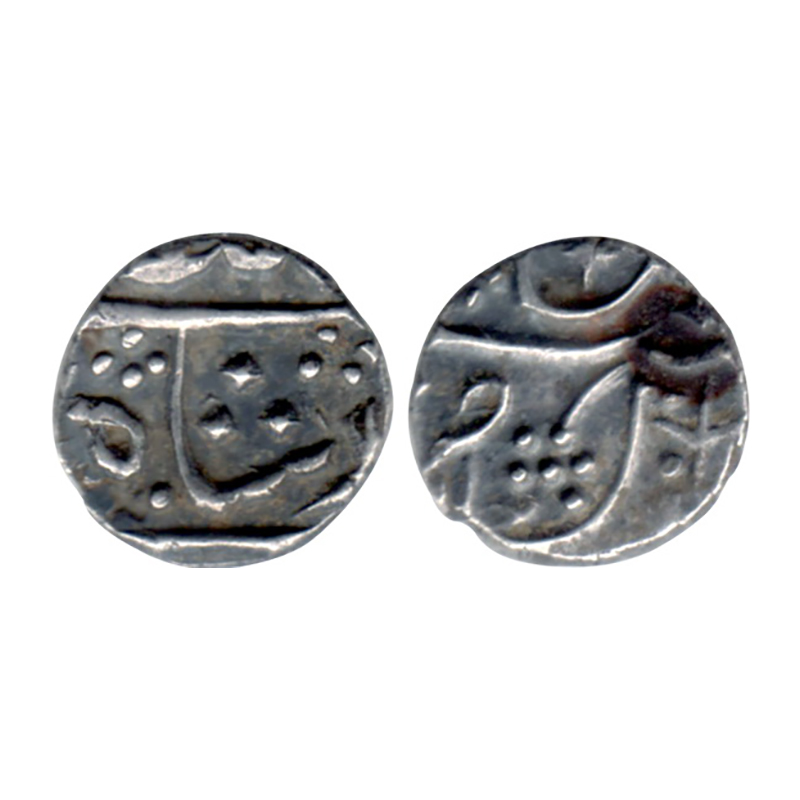 Marathas, Chandwad Mint, Silver, 5.50 g, ½ Rupee, in the name of Shah Alam II. Very Fine, 