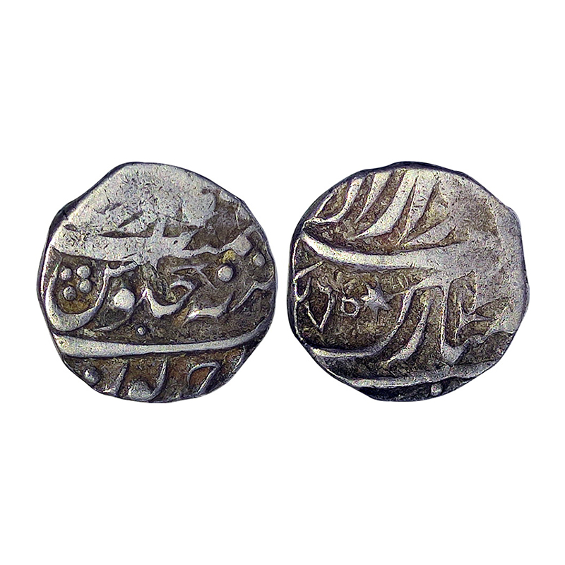 Bahawalpur, Muhammad Bahawal Khan III, Silver, 8.10 g, Rupee, Ahmedpur mint, mint name at 