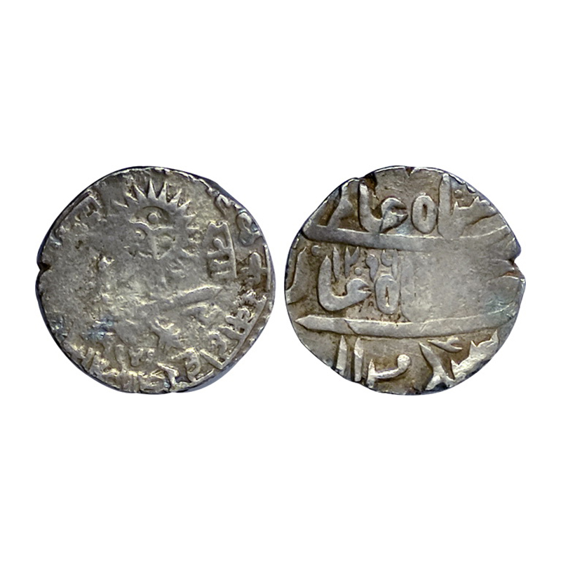 Indore, Shivaji Rao Holkar (1886-1903 AD), Silver Rupee, 11.18g, Malharnagar Mint, in the 