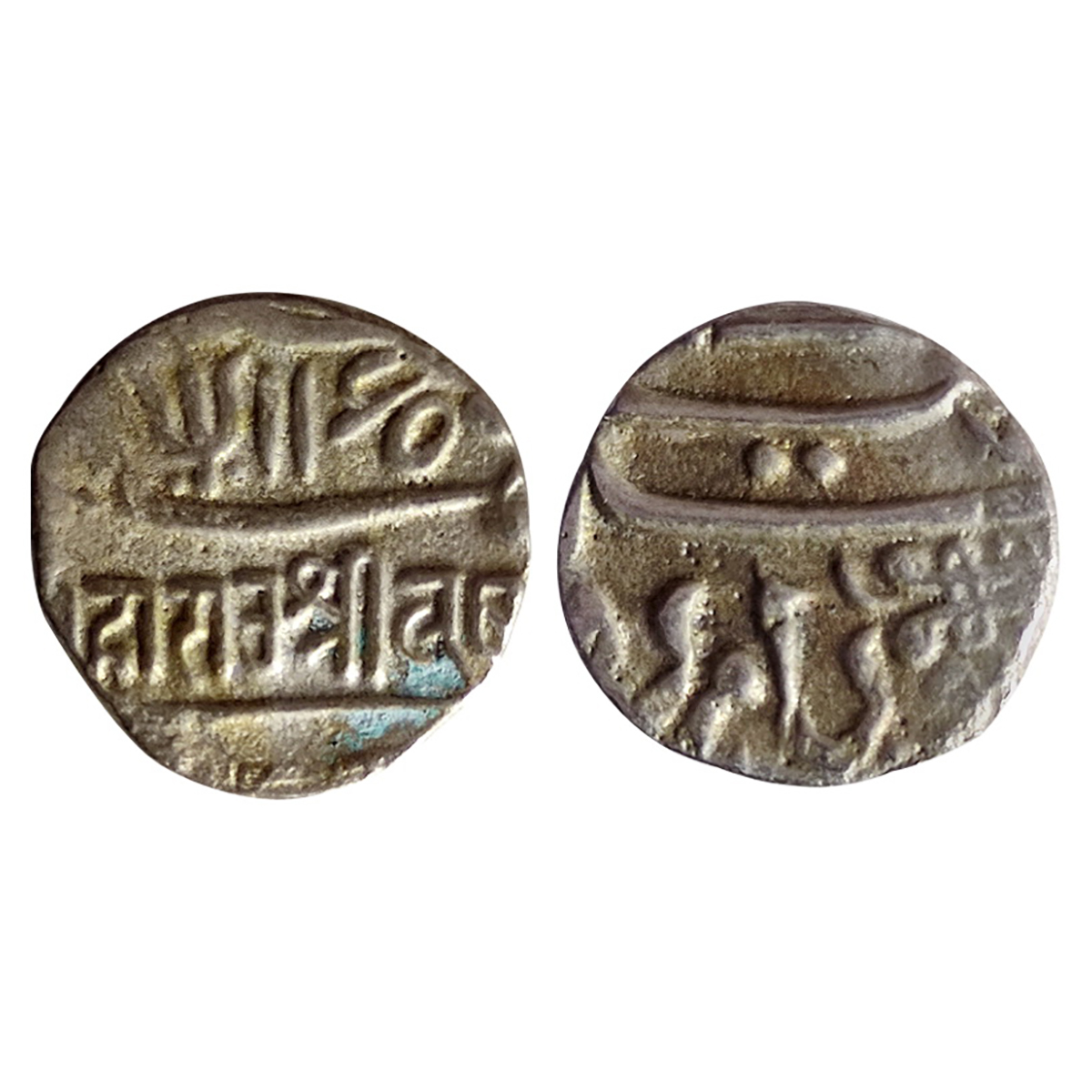 Kutch, Lakhpatji, Silver, ½ Kori, with the name of Ahmad Shah Durrani, Frozen AH 1165; Nag