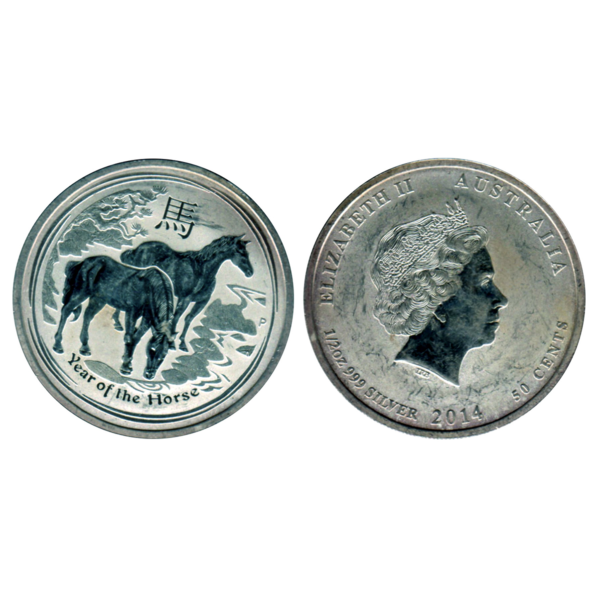 Australia, 50 cents, Silver, Proof, 2014, Obv: Portrait of Queen Elizabeth II facing right