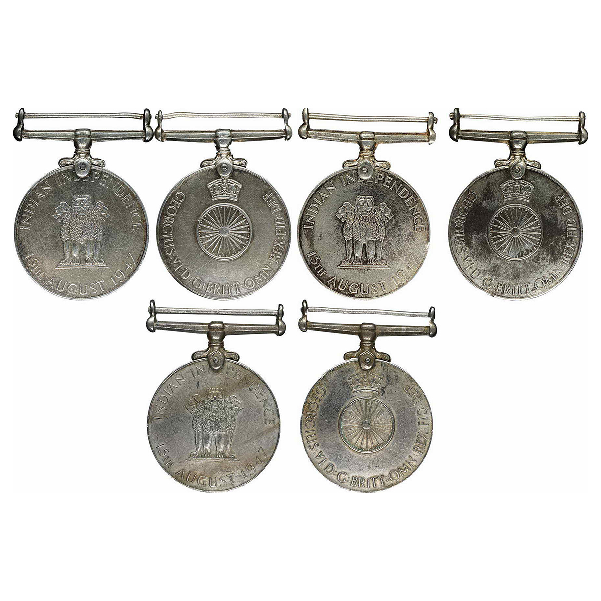 Cupro - Nickel, Indian Independence Medal, 1947, Cupro Nickel. All named on the edge with 