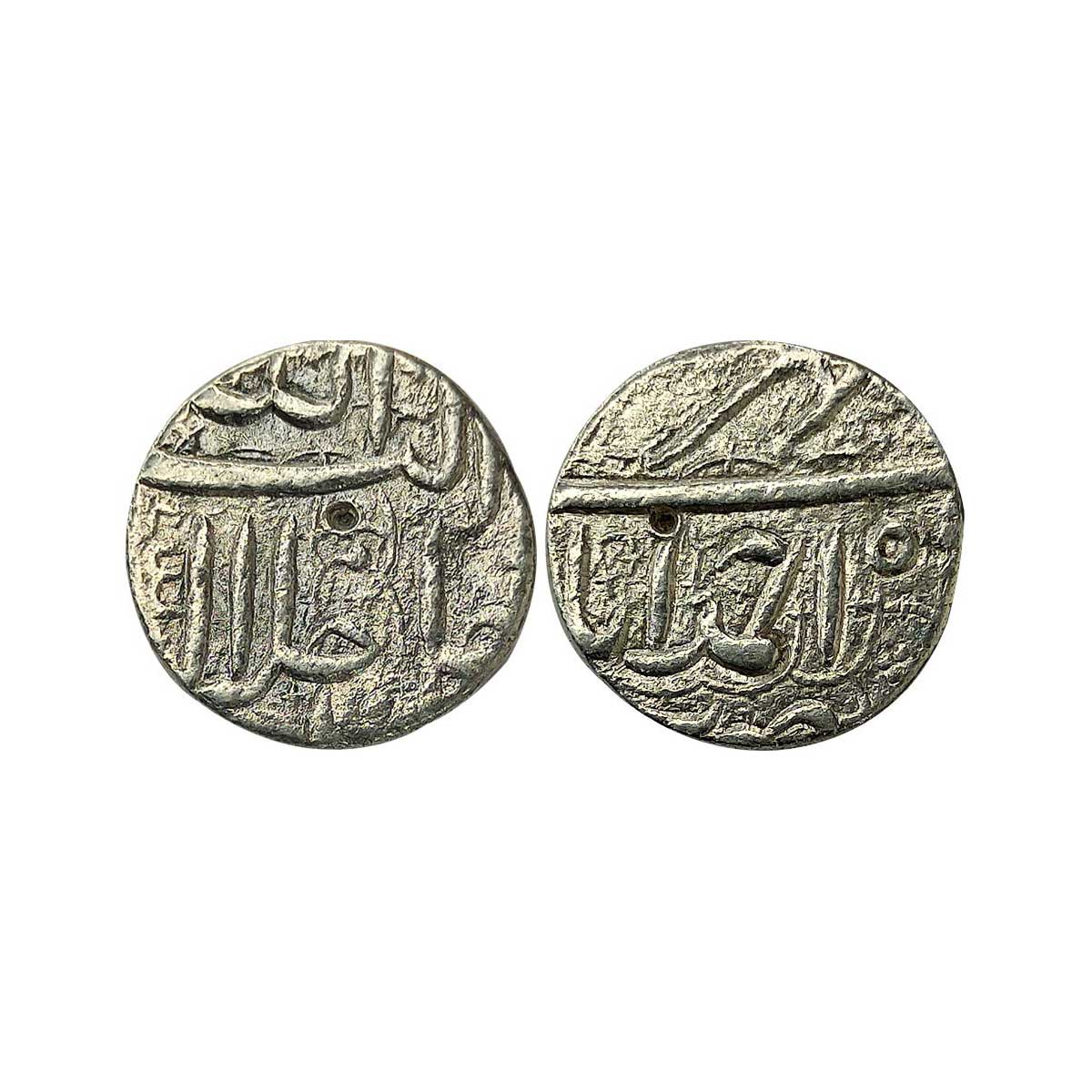 Mughals, Akbar, Silver, Rupee, Ahmedabad Mint, Allahu Akbar type, RY 50, Mehr Month. This 