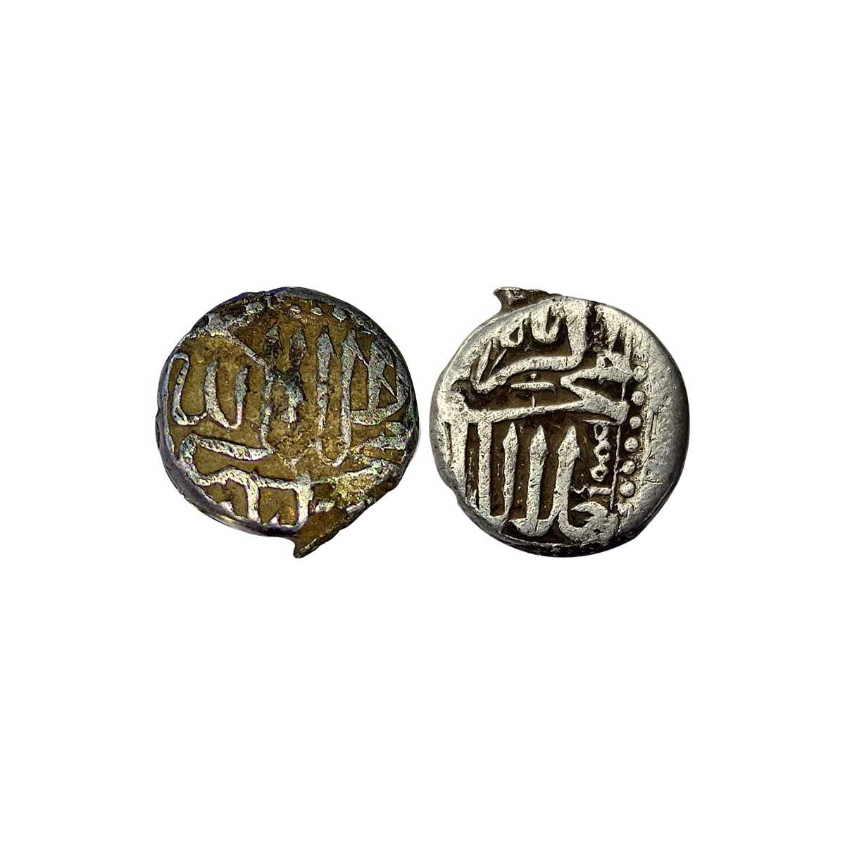 Mughals, Akbar, Silver, 5.73 g, Mahmudi, Mulher Mint, Kalima type, with complete AH year 1