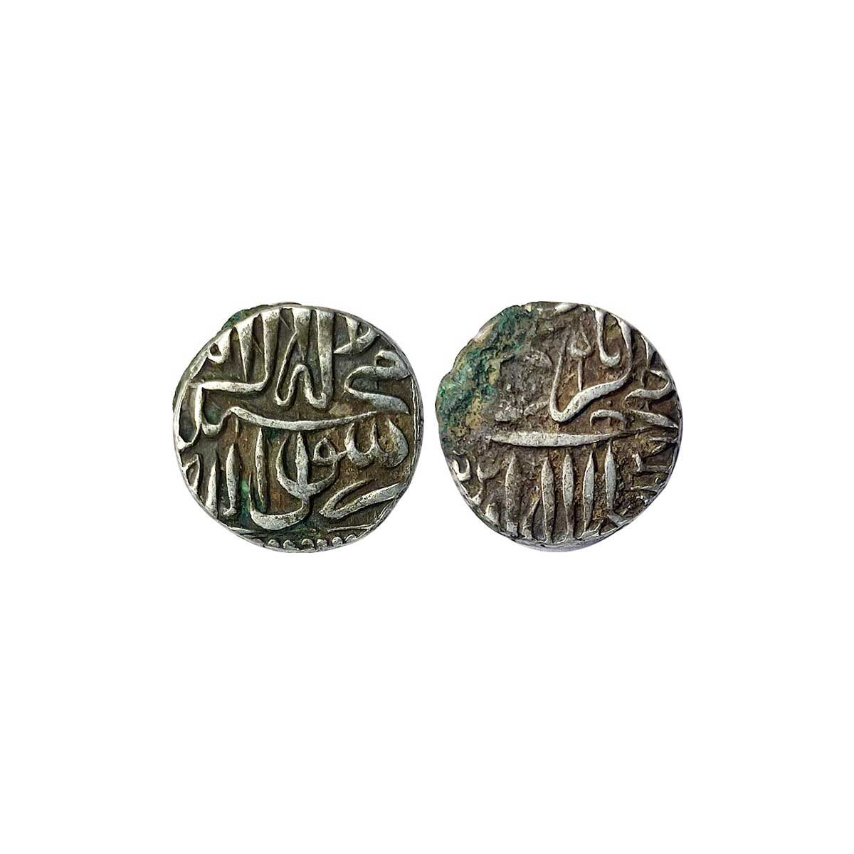 Mughals, Jahangir (AD 1605-1627 AH 1014-1037), in the name of Akbar, Silver, 5.64 g, Mahmu