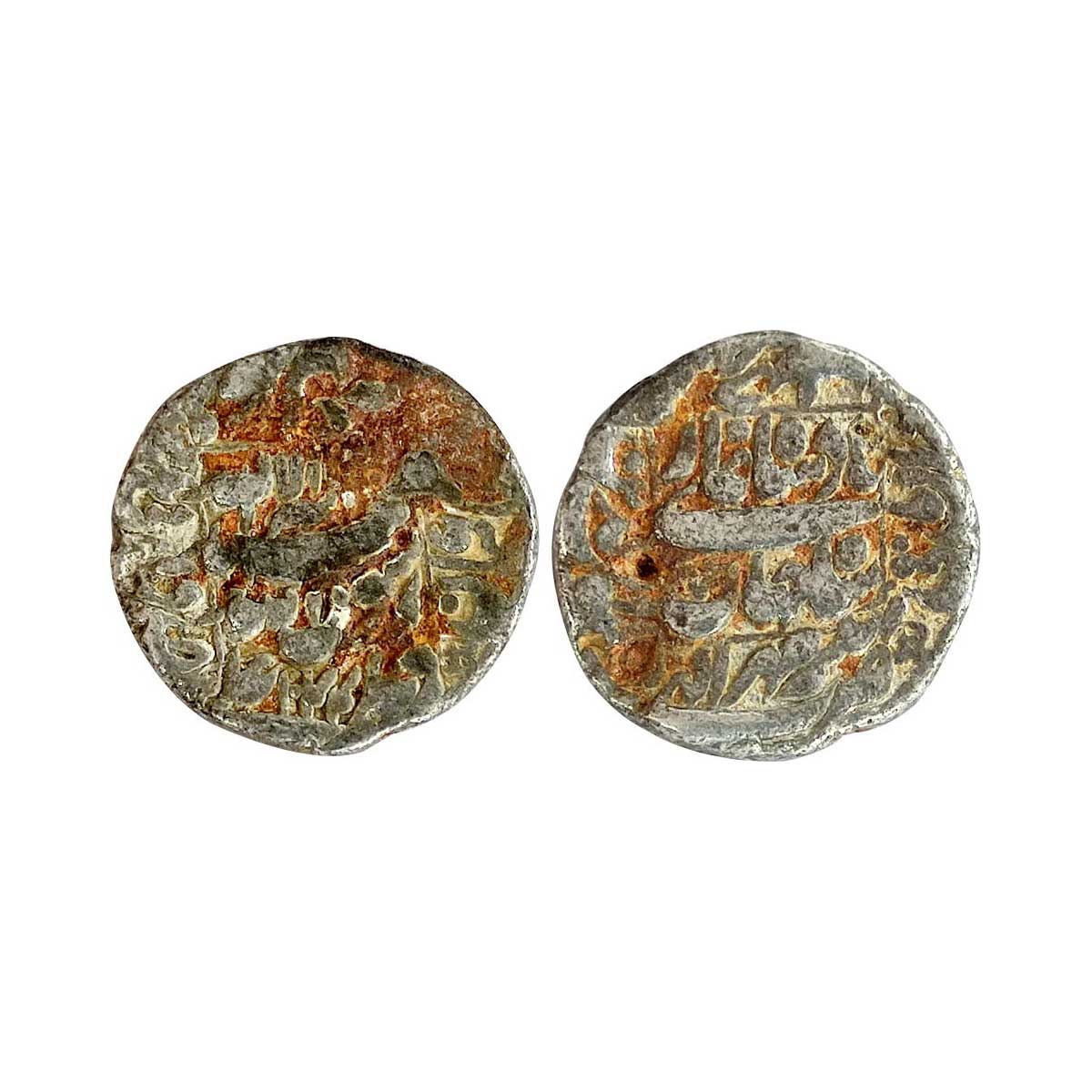 Mughals, Shah Jahan, Silver, Rupee, Bhakkhar Mint, square-area type, with complete mint na