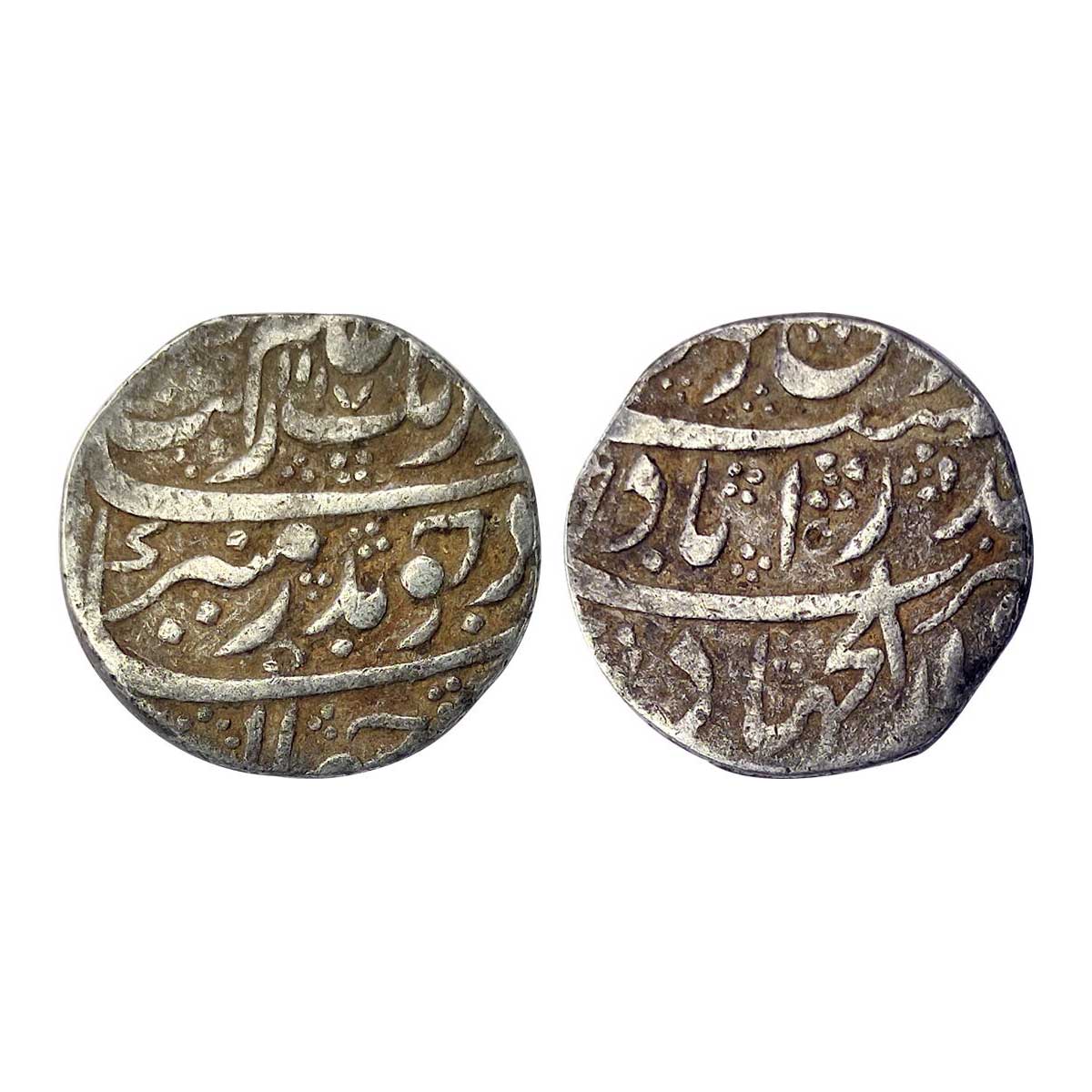 Mughals, Aurangzeb, Silver, Rupee, Hyderabad Dar-ul-Jihad Mint, Badr Munir type, complete 