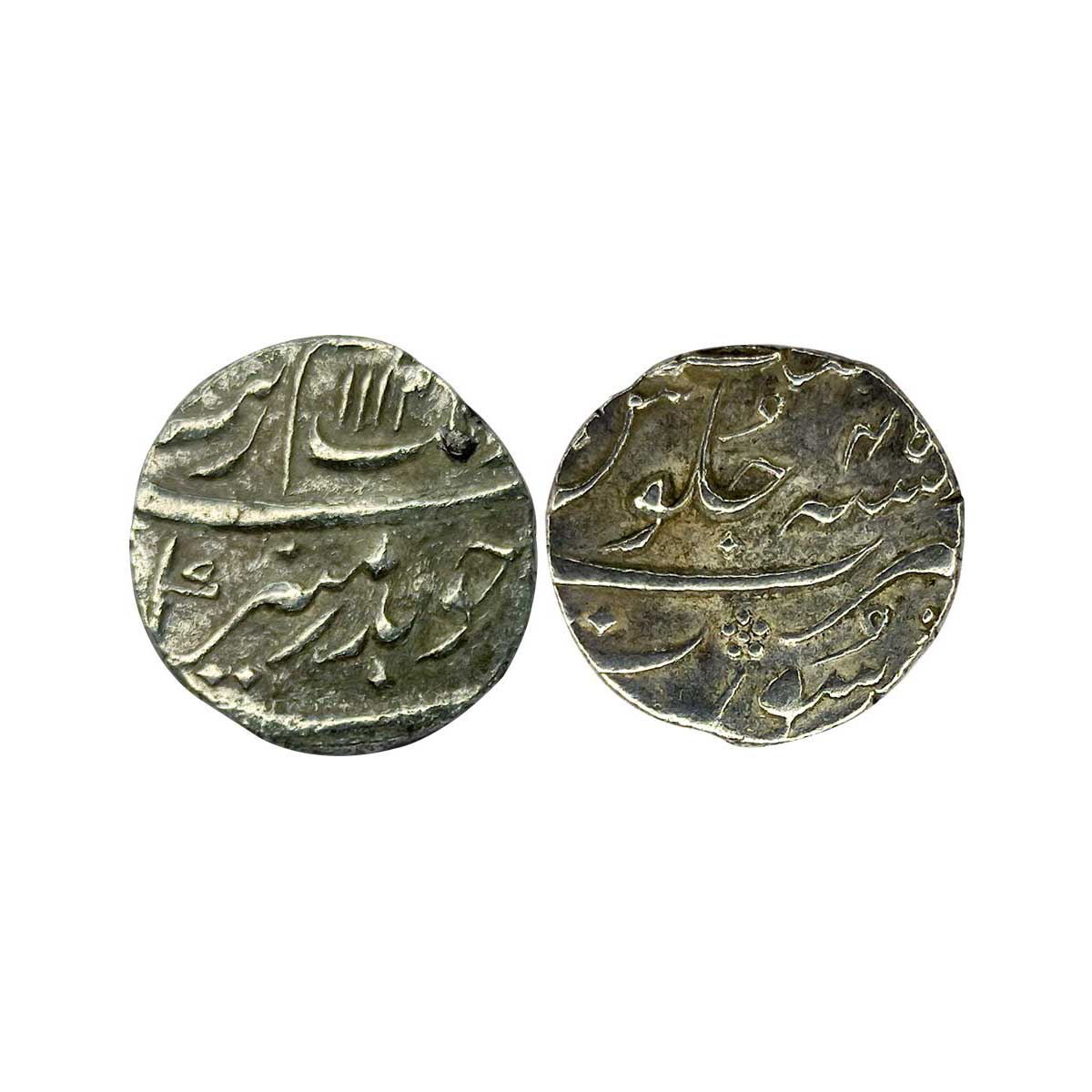 Mughals, Aurangzeb, Silver, ½ Rupee, Surat Mint, Badr Munir type, AH 1112, RY 45. Complete