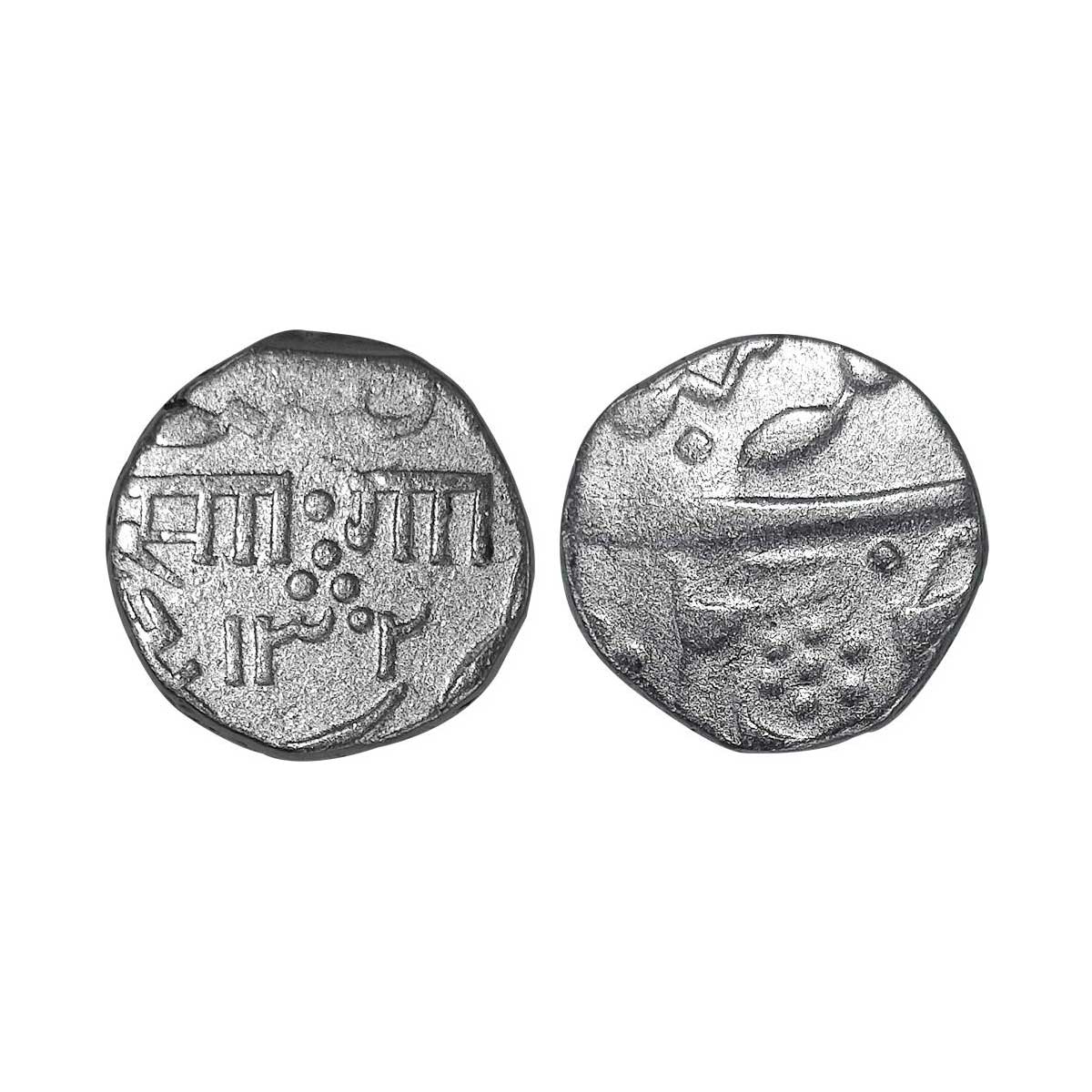 Baroda, Sayaji Rao III, Silver, Rupee, Baroda Mint, Sena Khas Khel type, with Nagari initi