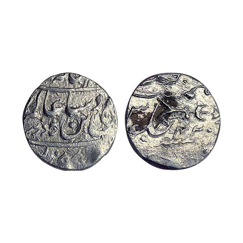 Bhopal, Nawab Wazir Muhammad Khan Bari Mint, Silver Rupee, 11.04 g, the word ‘Wazir’ in th
