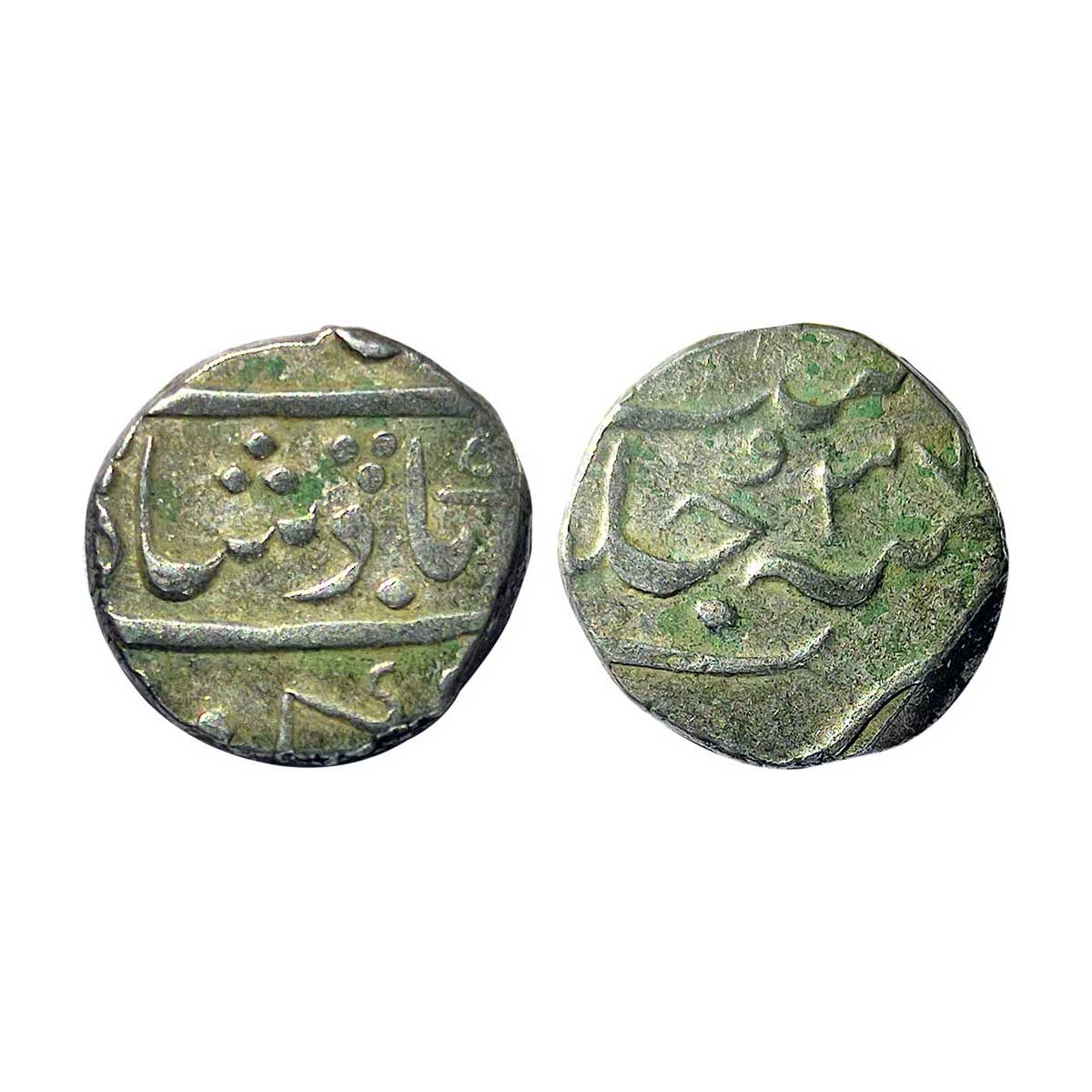 Khambhat (Cambay), Silver, Rupee, in the name of Shah Alam II, RY 37. Mint name at bottom 