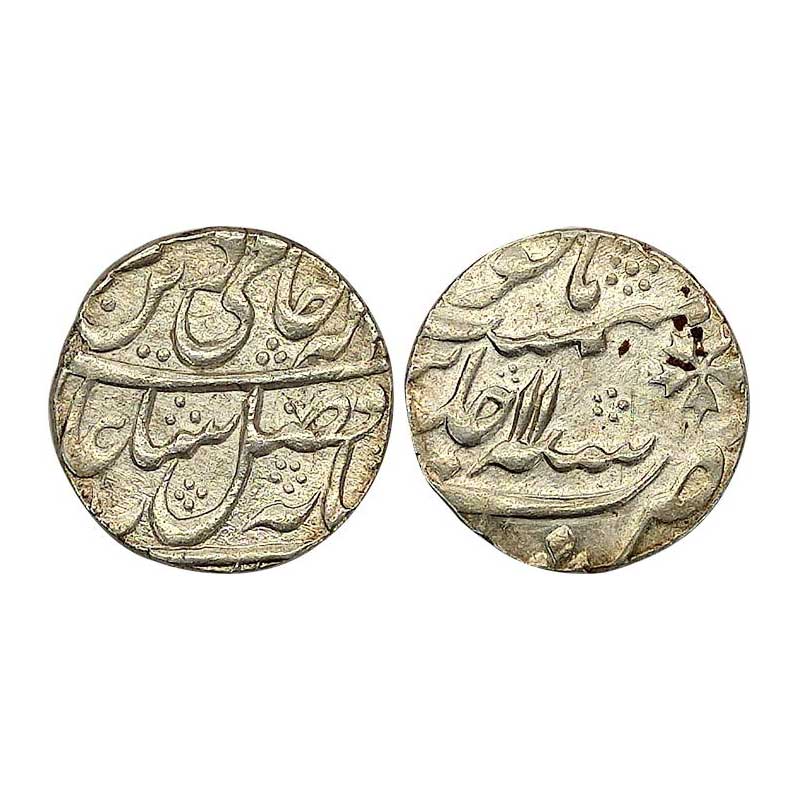 Indo-French, Chandernagar mint, Silver, Rupee, mint name Murshidabad, in the name of Shah 