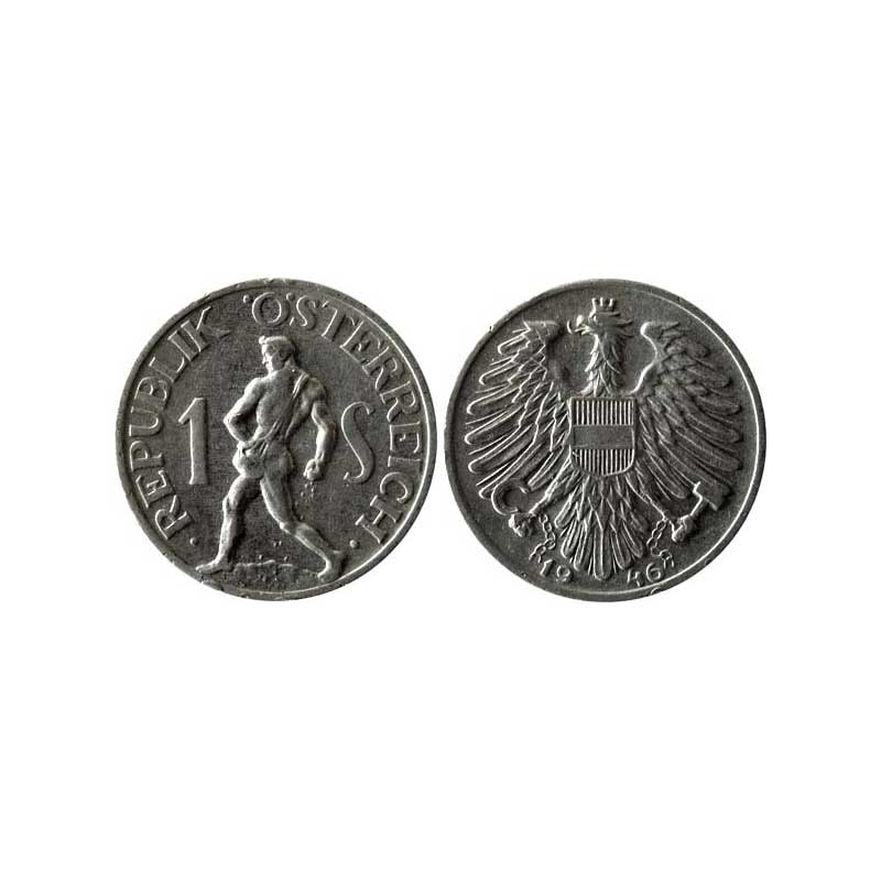 Aluminum, Austria, 1 Shilling, 1946, Aluminium, Obv Arms and date. Rev. Nude Hercules walk