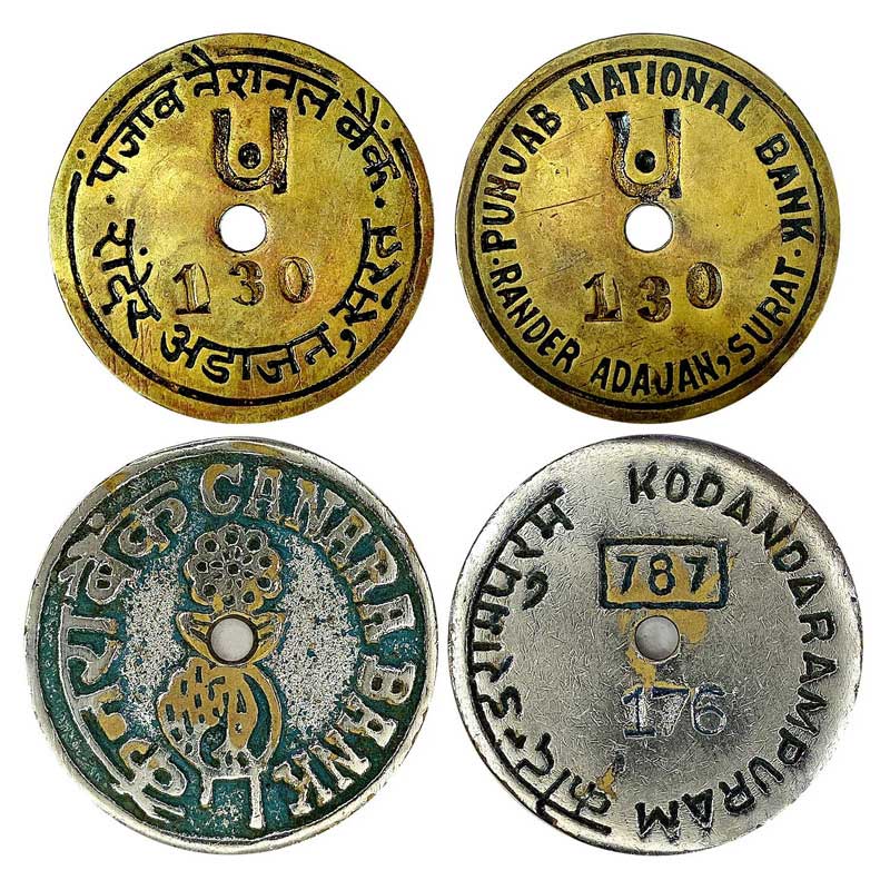 Cupro - Nickel, Bank Tokens of Canara Bank and Punjab National Bank, Cash withdrawal Token