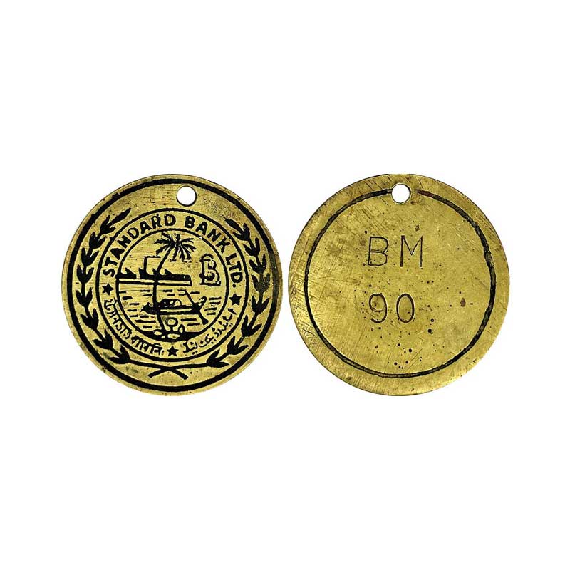 Cupro - Nickel, Bank Token of Standard Bank Ltd., Cash Withdrawal Token, Pre-1947 Issue. T