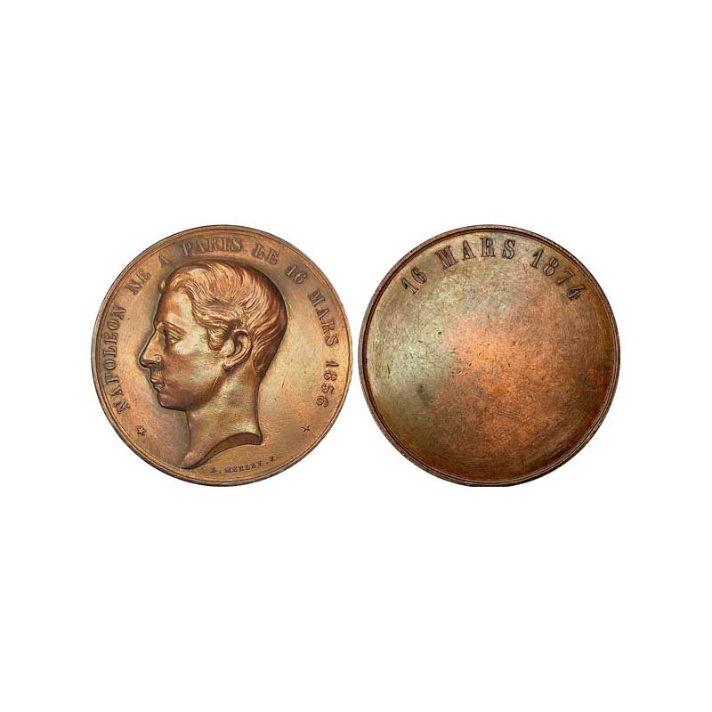 Napoleon Prize Medal, Bronze, 1856, Obv: Napoleon i and legend around. Rev: Legend around.