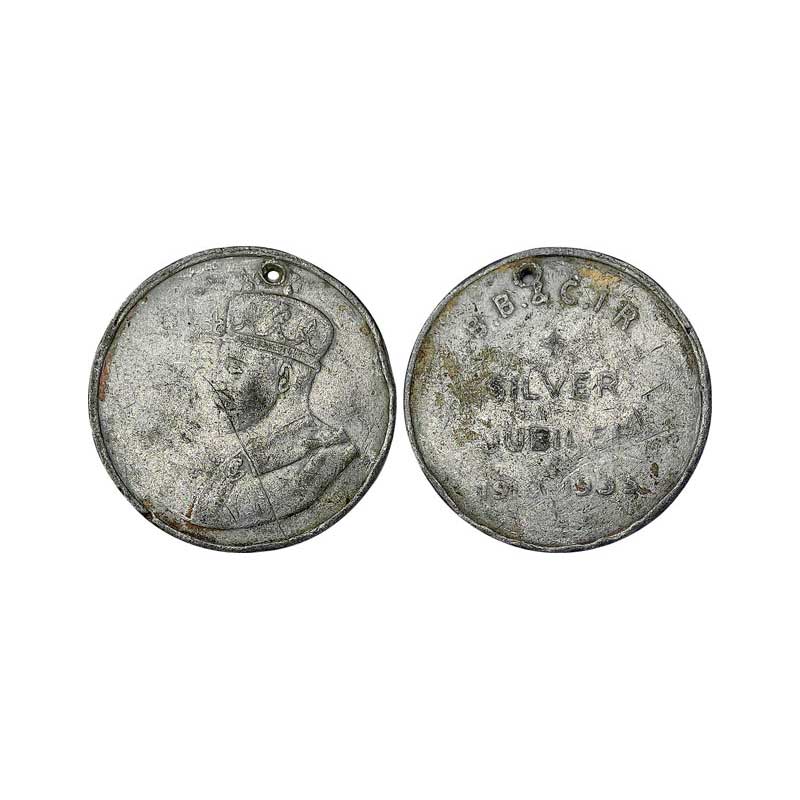Cupro - Nickel, Indian Railways Medal, Bombay Baroda and Central India Railway, Silver Jub