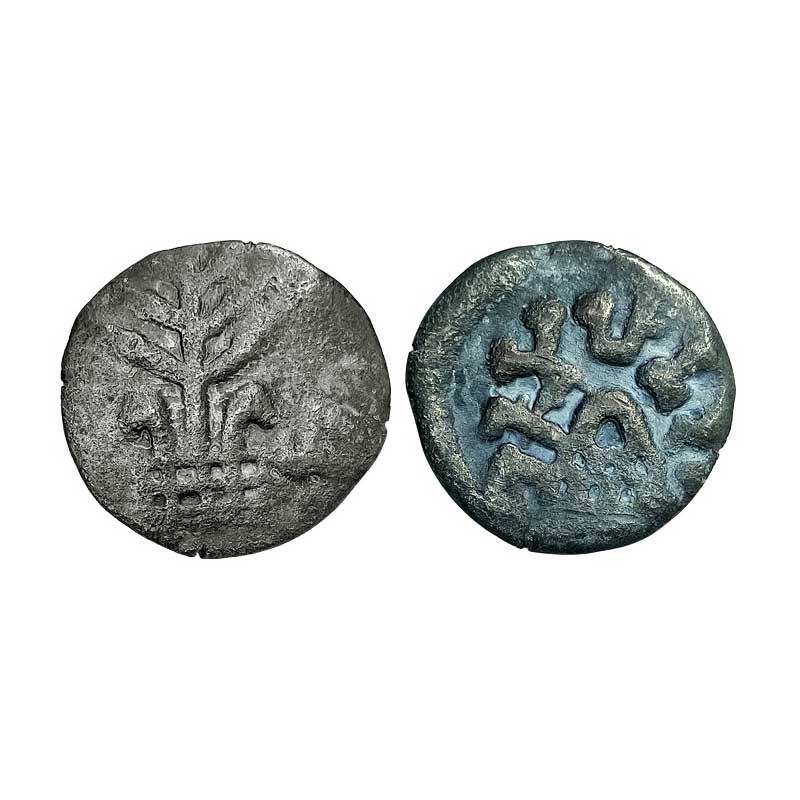 Chutus of Banavasi, Mulananda, Lead, 9.05 g, obv. Six-arched hill in centre and around Bra