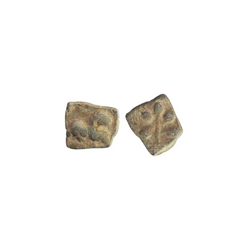 Satavahanas, Anonymous issue, Lead, 3.65 g, a Lion leaping to right on obverse, a tree in 