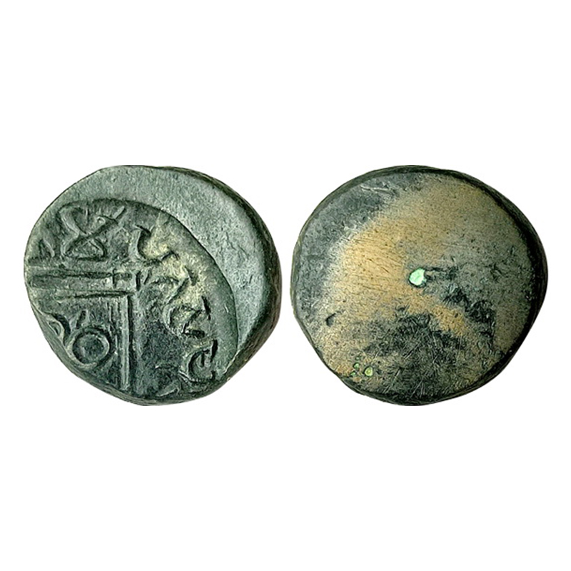 Post-Satavahana Central India, Copper, 4.93 g, Gautamiputra Vishakhadatta (AD 150-200), a 