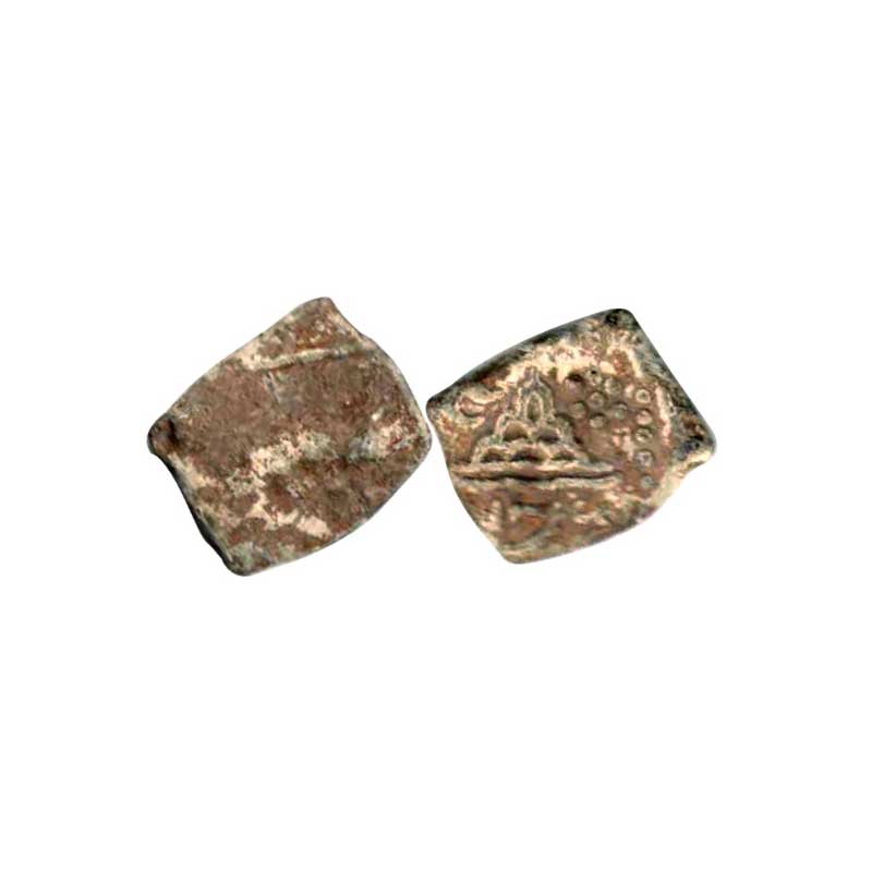 Western Kshatrapas, Rudrasimha III, c. 4th century AD, Lead, bull type, anonymous, a Bull 