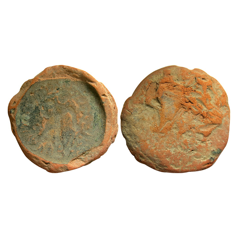 Yaudheyas (c. 4th century AD), Coin Mould of copper coins of the Yaudheyas, Terracotta, 5.