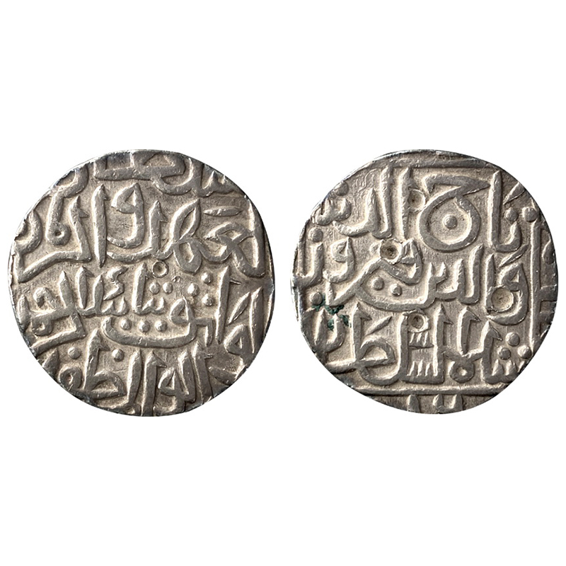 Gulbarga Sultanate, Taj ud din Firuz Shah (AH 800-825, AD 1397-1422), Silver, Tanka, Hazra