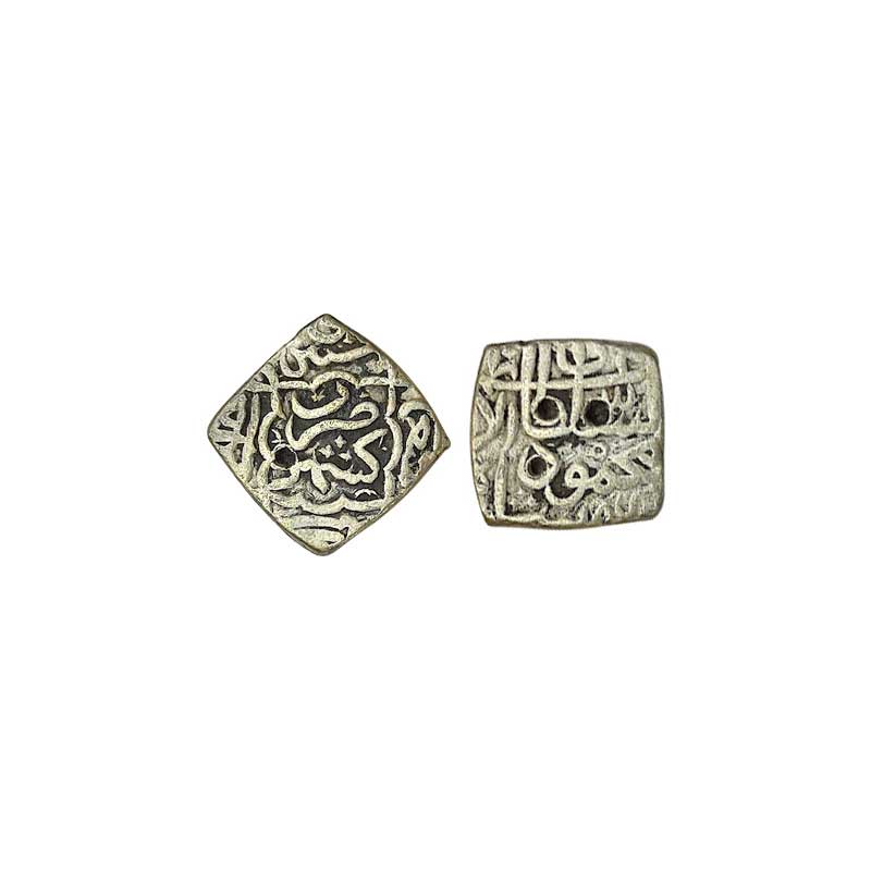 Kashmir Sultanate, Habib Mahmud Shah (AH 962, 1555 AD), Silver, Square Sasnu, 6.08 g, Kash
