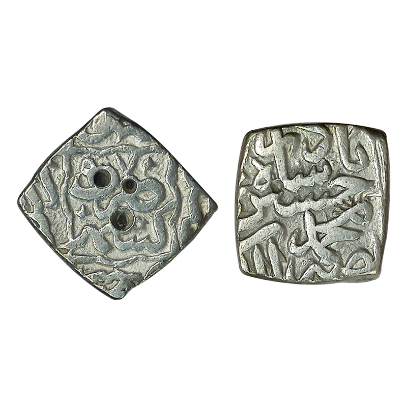 Kashmir Sultanate, Muhammad Husain Shah (AH 970-979; 1562-1570 AD), Silver Square Sasnu, K
