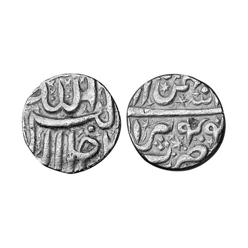 Mughals, Akbar, Silver, Rupee, Berar Mint, Allahu Akbar type, with Double Allah, the secon
