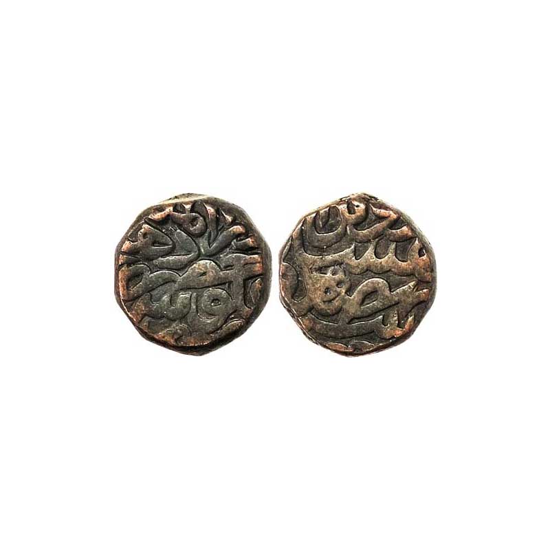 Mughals, Akbar, Copper, Dam, Dar ul Mulk Hazrat Delhi Mint, AH 981. Extremely Fine+, Scarc